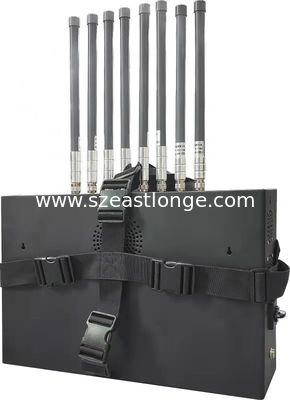 Backpack High Power Jammer Remote Control 8 Channels 80M Radius Blocking